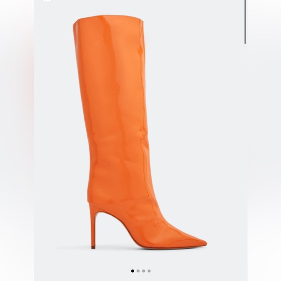 Schutz Maya Up Boot in Patent Orange from Revolve - Picture 2 of 4